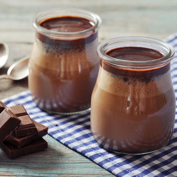 Panna cotta au chocolat noir