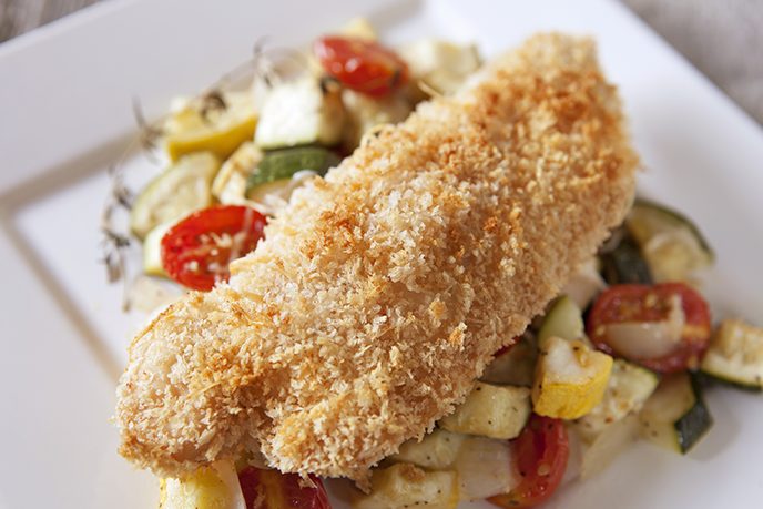 Poulet à la dijonnaise et parmesan