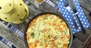 Frittata à la patate douce et brocoli