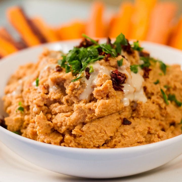 Hummus au panais et tomates séchées selon Loounie