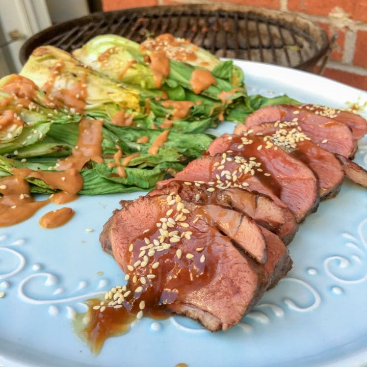 Canard général Tao & bok choy sauce aux arachides