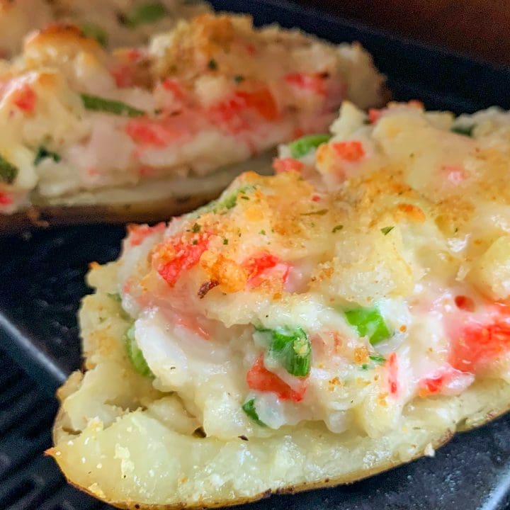 Pommes de terre farcies au crabe (potatoe skins de luxe)