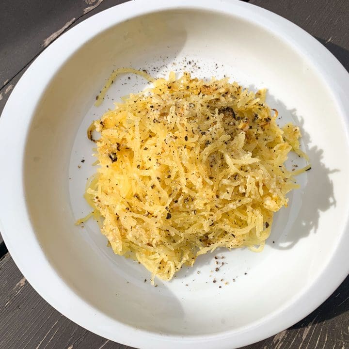 Cacio e pepe à la courge spaghetti
