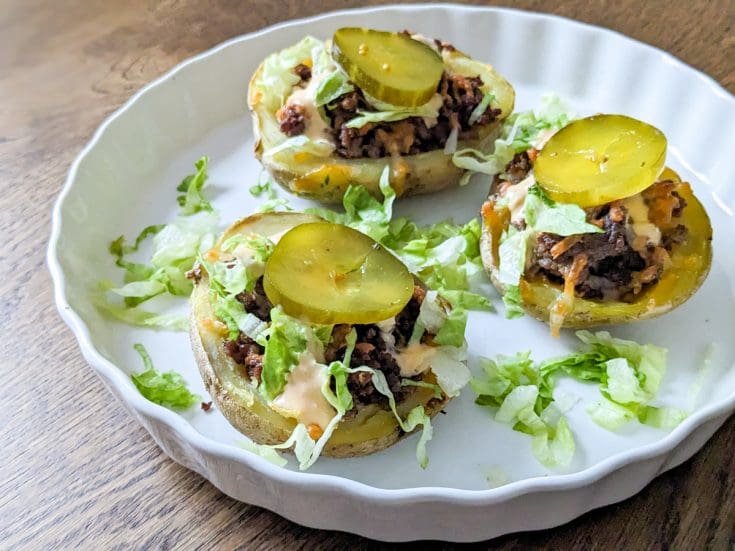 Pommes de terre farcies (potatoe skins) au Big Mac