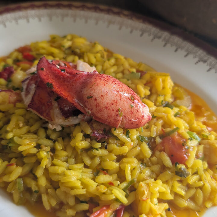 Risotto safrané au homard