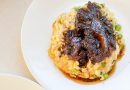 Queue de boeuf au vin rouge et risotto aux asperges